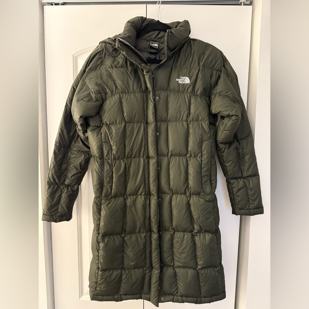 The North Face Metropolis Olive Green Long Puffer Coat size Medium